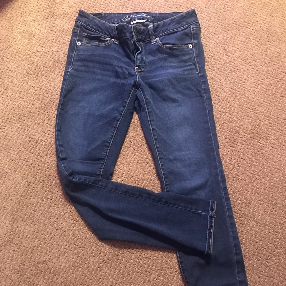 American Eagle Mid-Rise Skinny Jeans - Dark Wash